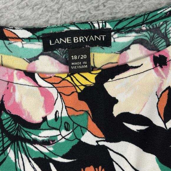 Lane Bryant Womens Plus Top Floral size 18/20 Bow Tie Hem autumn - Picture 6 of 13